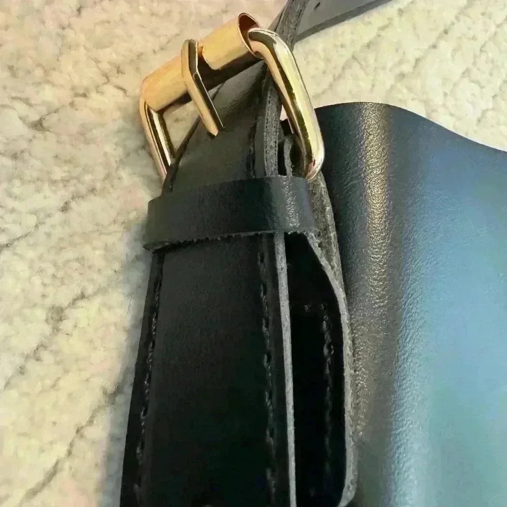 Unbranded black faux leather shoulder purse NWOT